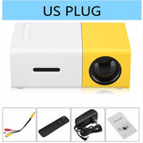 Mini YG300 LCD Projector 400 - 600 Lumens 320 x 240 Pixels 3.5mm Audio/HDMI/USB/SD Inputs Media Projector