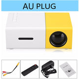 Mini YG300 LCD Projector 400 - 600 Lumens 320 x 240 Pixels 3.5mm Audio/HDMI/USB/SD Inputs Media Projector
