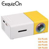 Mini YG300 LCD Projector 400 - 600 Lumens 320 x 240 Pixels 3.5mm Audio/HDMI/USB/SD Inputs Media Projector
