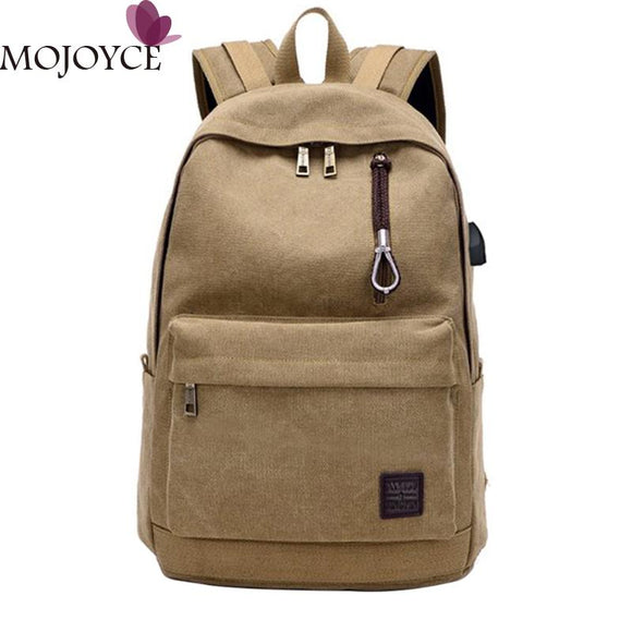 USB Charge Canvas Backpack Notebook Laptop Bag Teenagers Men Women Travle Bags Anti Theft Men Backpacks Unisex Knapsack 2018 New