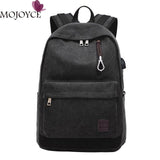 USB Charge Canvas Backpack Notebook Laptop Bag Teenagers Men Women Travle Bags Anti Theft Men Backpacks Unisex Knapsack 2018 New