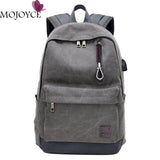 USB Charge Canvas Backpack Notebook Laptop Bag Teenagers Men Women Travle Bags Anti Theft Men Backpacks Unisex Knapsack 2018 New