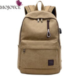 USB Charge Canvas Backpack Notebook Laptop Bag Teenagers Men Women Travle Bags Anti Theft Men Backpacks Unisex Knapsack 2018 New