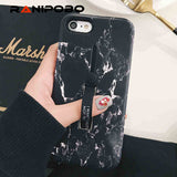 Fashion Marble Soft silicon Ring Phone Case For iPhone x