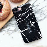 Fashion Marble Soft silicon Ring Phone Case For iPhone x