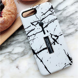 Fashion Marble Soft silicon Ring Phone Case For iPhone x