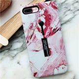 Fashion Marble Soft silicon Ring Phone Case For iPhone x
