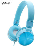 Wired headphones with Mic Portable Foldable On-Ear Headset with Microphone