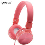 Wired headphones with Mic Portable Foldable On-Ear Headset with Microphone