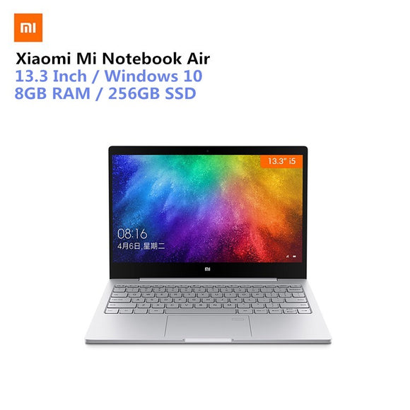 Xiaomi Mi Notebook Air 13.3 Win10 CN Version Intel Core I5-7200U Dual Core 2.5GHz 8GB RAM 256GB SSD Fingerprint Sensor Type-C