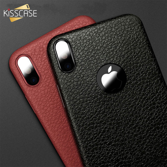 Ultra Thin Phone Cases For iPhone 6S 6 7 8 Plus 10 X Cover Leather Skin Soft